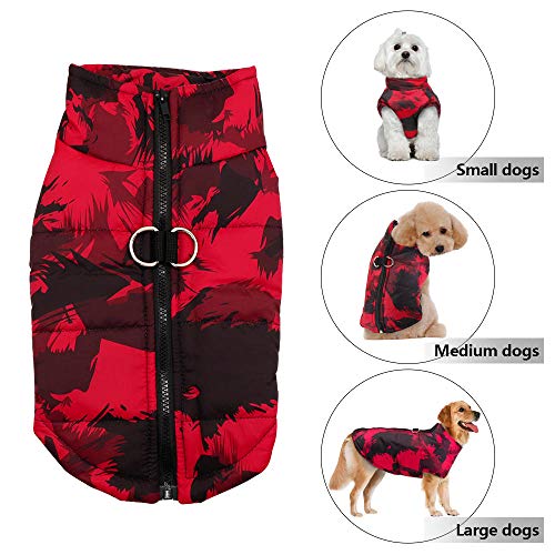 CLIN Chaleco Traje cálido Ropa para Perros de Invierno Bulldog francés Chaqueta Abrigada para Mascotas Abrigo Impermeable Ropa para Perros Chaleco para Perros pequeños medianos Grandes Negro XL