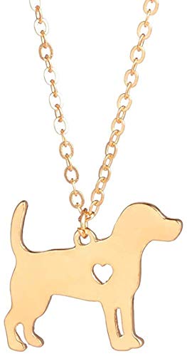 Collar Collar Beagle De Oro Colgante De Perro Joyería para Perros Stuffer Stocking Joyería para Mascotas Mascotas Regalo Conmemorativo Familia Amantes De Perros para Mascotas