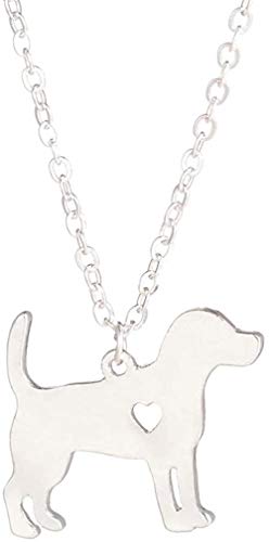 Collar Collar Beagle De Plata Colgante De Perro Joyería para Perros Stuffer Stocking Joyería para Mascotas Mascotas Regalo Conmemorativo Familia Amantes De Perros para Mascotas