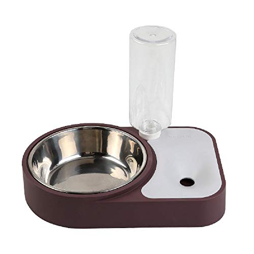 Comedero para Perro con Prueba de Humedad de la Boca, Doble Uso Comedero, Gato alimentador automático, Mascotas Doble Bowl, Cuenca automática Que Bebe, Durable y Resistente Bite, Blue