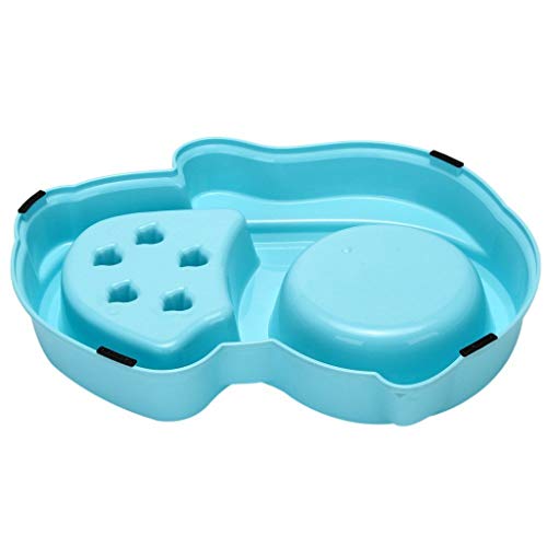 Comederos Doble Resina Anti-ácaros Cat Dog Pet Slow Food Tazones Cuencos de Doble Uso Acero Inoxidable Cat Dog Pet Agua y Alimentación Alimentación Tazones de riego Platos para Perros