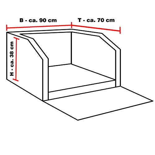 CopcoPet Travel Bed/Cama de Viaje para Perros, de Piel sintética/Cama para Perros/colchón para Animales Repelente al Agua/Cama para Perros con Manta como protección contra arañazos y Suciedad