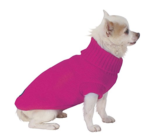 Croci C7174194 Suéter Cuello de Tortuga, para Perros, Valencia Rosa 60 cm