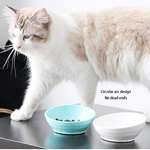 Cuenco para Mascotas Cuencos para Perros y Gatos Cuencos oblicuos para Gatos Silicona Antideslizante Bisel fácil de Comer Inclinado Anti-Choke Adecuado para Gatos y Perros Mascotas, Rosa