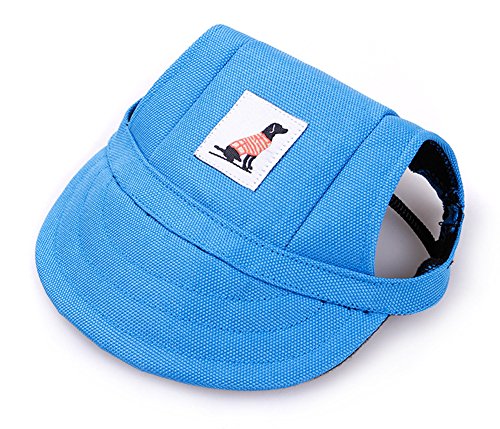 Cutepet Sombrero De Visera De Béisbol para Mascotas Pequeñas Accesorios para Perros,Blue,M