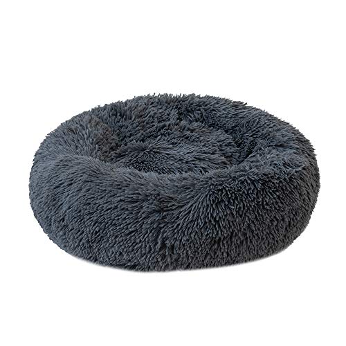 Decdeal Cama de Mascotas Donut Cama de Perros Gatos Redonda Cómodo Suave Felpa Corto con una Bola de Sisal Cama de Gatitos Cachorros para Dormir Descansar Durmiente