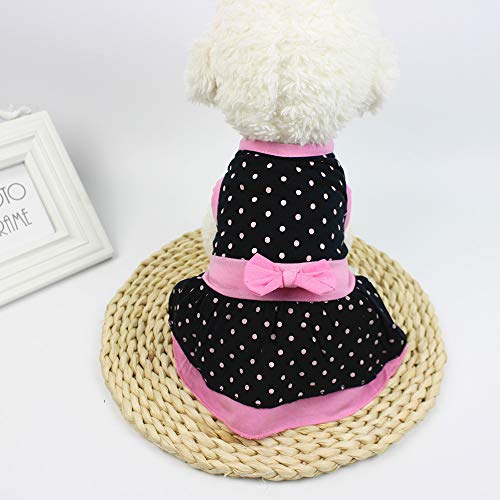 Decdeal Vestido para Perros Ropa para Mascotas Pequeños Camiseta en Verano Camisa Rosa para Animales