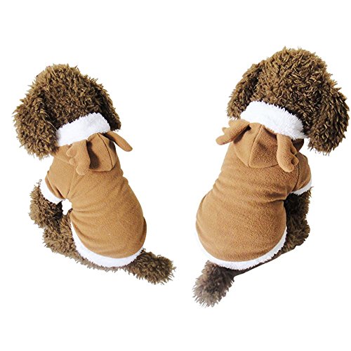 DELIFUR Trajes de mascotas Traje de Navidad para perros Traje de Santa Claus para perros Polar Polar apto para cachorros de peluche