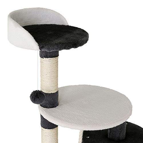 dibea Árbol rascador para Gatos, 112 cm (Gris/Blanco)