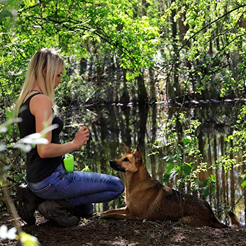 Dibea Bolsa de Comida de Silicona para Perros Bolsa de Entrenamiento Bolsa de golosina Verde