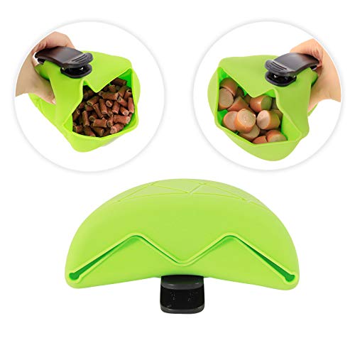 Dibea Bolsa de Comida de Silicona para Perros Bolsa de Entrenamiento Bolsa de golosina Verde