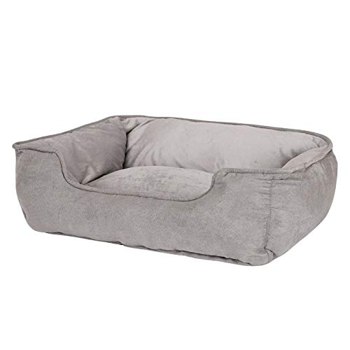 Dibea Cama Perros 2 en 1 cojín Perros sofá Perros (M) 80 x 60 cm Gris