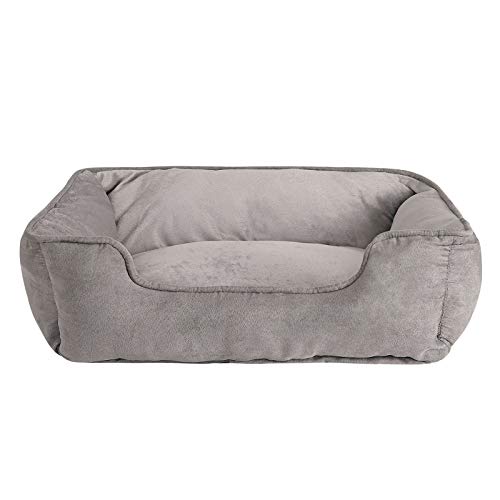 Dibea Cama Perros 2 en 1 cojín Perros sofá Perros (M) 80 x 60 cm Gris