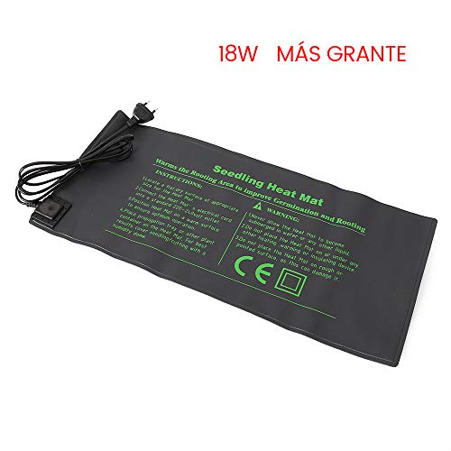 Dightyoho Alfombra Térmica para Cultivo de Plantas, Manta Calefactora de Semillas para Aumentar Éxito de Germinación, Tapete Calefactor para Terrarios Invernaderos (24x52cm, 18W)