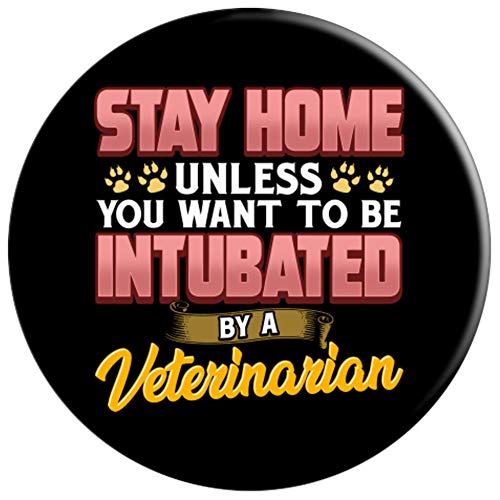 Divertido humor de veterinario intubado PopSockets Agarre y Soporte para Teléfonos y Tabletas