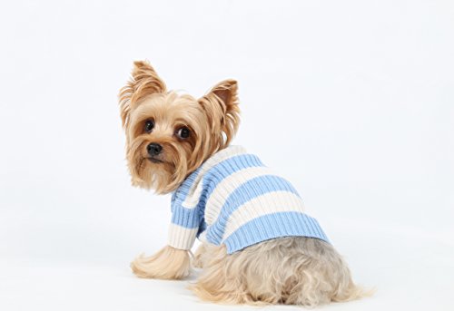 Doggy Dolly w050 – Jersey de Punto para Perros, diseño de Rayas, Color Azul y Blanco