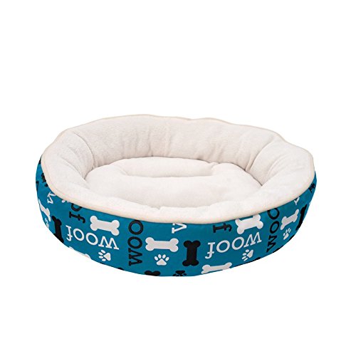 Dogit Cuna Woof, 53 cm, Color Blanco y Azul, Color Blanco y Azul