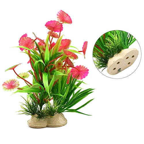 Dokpav 3 Piezas Acuario Plantas de Plantas Artificiales, Grandes de Acuario Plantas Plantas para Peceras, Acuario Artificial Plantas de plástico decoración del Acuario - 6 * 16 cm