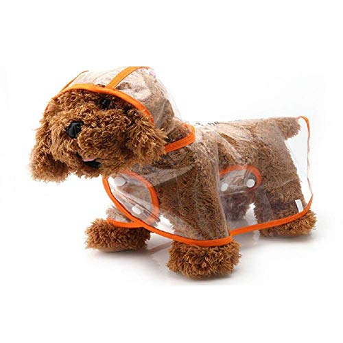 Ducomi Dogalize – Impermeable con Capucha de Nailon Transparente para Perro – Abrigo Impermeable Modelo Poncho para Perros