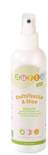 DUFTA Aroma Ate xtile & Shoe Spray Sudor Olor Entferner a Base de enzima Bio Vegan contra el Sudor olores en Textiles Piel Guantes etc. 250 ml Pump Botella rellenable reciclable. 4424200810195