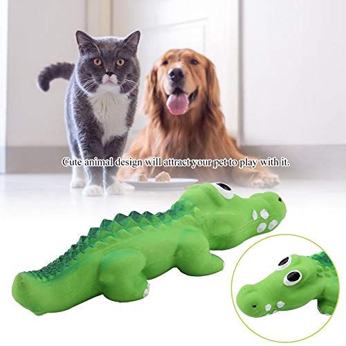 Duokon Látex Lindo cocodrilo Perro chillón Juguete para Masticar Mascotas Cachorro Gato Chirrido Masticar Jugar Juguetes