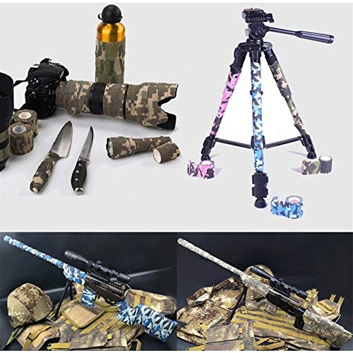 Duradero 4.5m camuflaje auto adhesivo del vendaje de la rodilla soporte for el tobillo del dedo almohadillas de los brazos Caza disfraz del abrigo del Atlético Deportes protector para la protección de