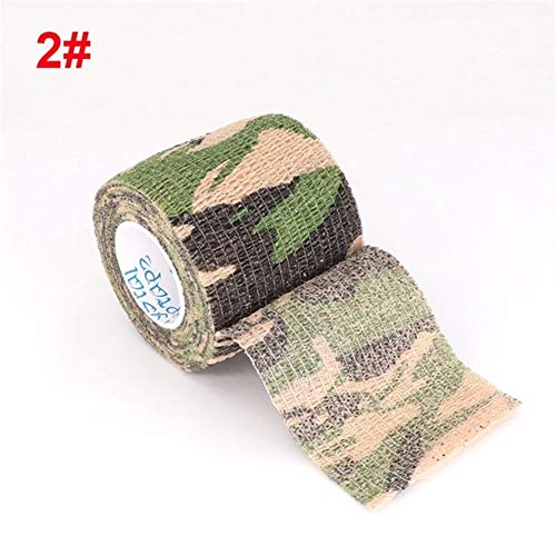 Duradero 4.5m camuflaje auto adhesivo del vendaje de la rodilla soporte for el tobillo del dedo almohadillas de los brazos Caza disfraz del abrigo del Atlético Deportes protector para la protección de