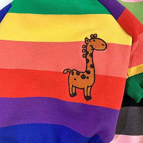 DXQDXQ Invierno Mascota Perro Colores del Arcoiris Terciopelo Ropa Algodón Disfraz for Mascotas Traje de Padre e Hijo a Rayas for Mujeres Mascotas Sudadera de Perro Gato (Color : 1, Size : XXXL)