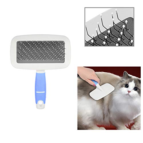 Eco-Fused Kit de Cepillos para Gatos 1x Cepillo Self Groomer para Gatos, 1x Cepillo Práctico Azul, 1x Guante Estilo Cepillo para Mascotas (Mano Derecha) – para Pelaje Corto y Largo