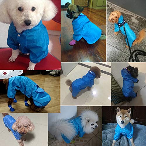 EQLEF Gabardina Perro 1pcs del Animal doméstico del Impermeable, Impermeable Capa del Perro del Perrito del caniche tintadas para Mascotas Impermeable Ropa de Vestir Ropa Impermeable Perro