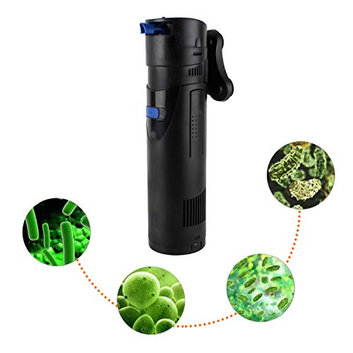 everfarel Bomba de Acuario 4 en 1 700L / h 10w con Bomba de Filtro de Agua UVC de 7W