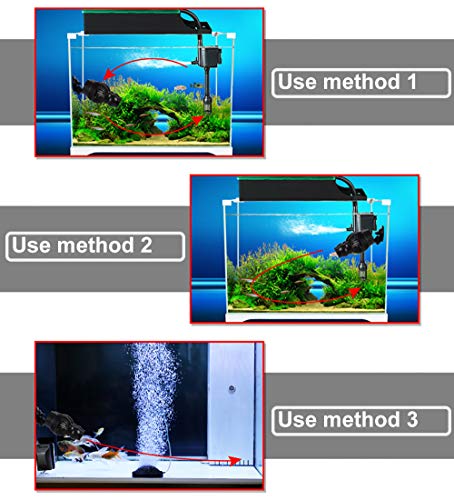 EXLECO Bomba de Flujo de Acuario Wavemaker 3000L/H 6Vatios Bomba de Circulación Bomba de Onda SUNSUN JVP-101A para Acuarios de Agua Dulce y Salada de 60~90cm con Ventosa