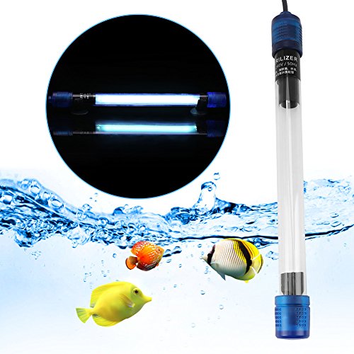 Fdit UV Lámpara de Tanque de Peces Lámpara Esterilizador Lámpara Bactericida Luz para Tanque de Acuario 220-240V UV de 5W 7W 9W 11W 13W(UV-9)