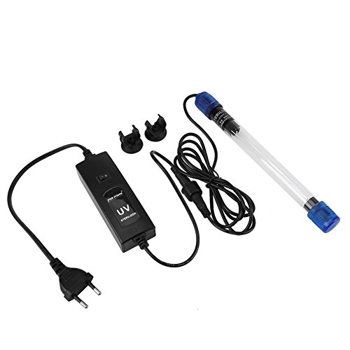 Fdit UV Lámpara de Tanque de Peces Lámpara Esterilizador Lámpara Bactericida Luz para Tanque de Acuario 220-240V UV de 5W 7W 9W 11W 13W(UV-9)