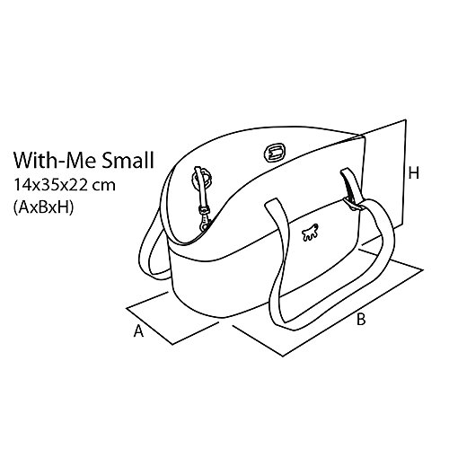 Feplast 79501012 Bolsa para Perros de Talla Pequeña with-Me Small, Eva, Asas Regulables, Correa de Seguridad Incluida, 14 x 35 x H 22 Cm Tórtola