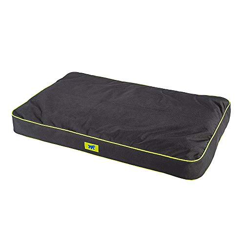 Feplast 81088017 Colchón para Perros Polo 80, Tejido Técnico Antiarañazos e Impermeable, Acolchado Extraíble, 80 x 50 x 8 Cm Negro