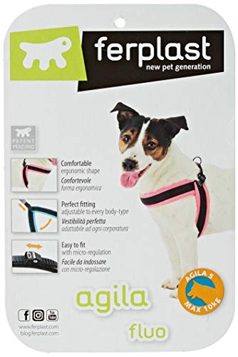 Ferplast Agila Fluo arnés para perros, fucsia, talla 5