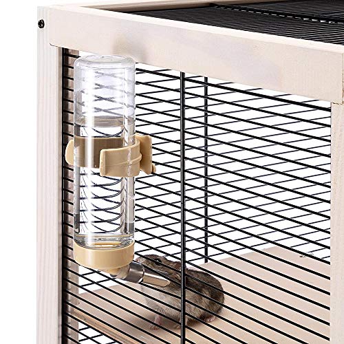 Ferplast Jaula de Madera para hámsteres HAMSTERVILLE, Casa para ratoncillos y pequeños roedores, Estructura en Varios Niveles, Accesorios incluidos, 60 x 34 x 49 cm Negro