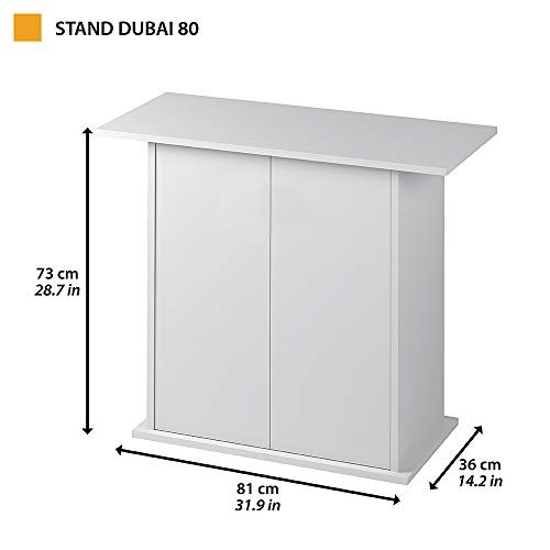 Ferplast Mueble para Acuario Dubai 80 81X36X73CM Blanco, Mediano