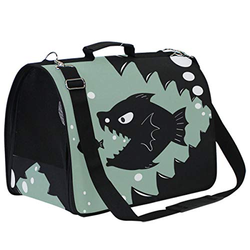 FFY Go Bolsa para Mascotas, para Gatos, Perros, Conejos, transportín Grande para Mascotas, cómoda, portátil, Plegable, Transpirable, diseño de Peces