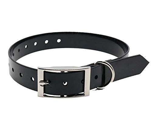 FilANimal -Collar De Mascota para Perros, Gatos. Tamaño Extra Grande Talla s, m, l, XL, XXL, Puede Recortar y Ajustar. Biothane TPU con Inserciones Interiores de Nylon Super Resistentes. (Negro)