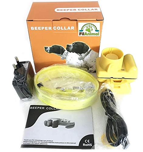 FilAnimal Minibeep Recargable Amarillo. Collar de Entrenamiento Beeper para Becada Sorda acústico, sonic-40. Equipo Profesional Caza.Regulable sin Mando. Nº1