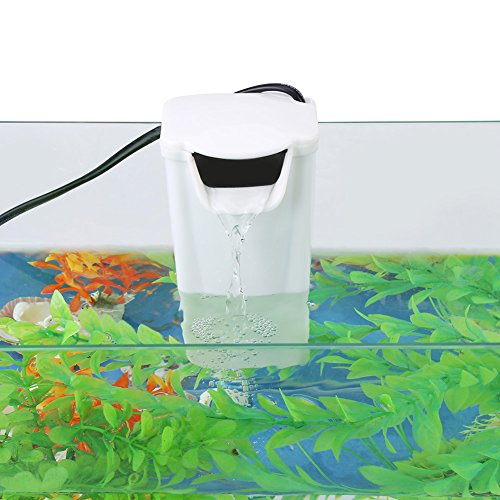 Filtro de Acuario Interno Tanque para Agua Baja Tortuga de Peces/Tortuga/Serpiente/Lagarto Funciones de Doble Filtración Enchufe de UE 220V a 220V Silencioso de 3W Filtro Reemplazable