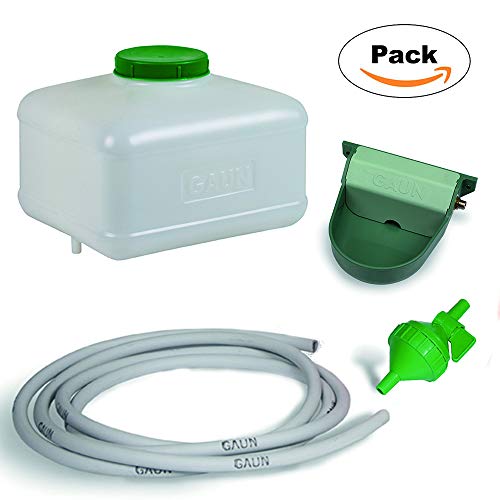 FINCA CASAREJO Kit Bebedero Grande automático para Animales, gallinas, Perros, faisanes y Aves de Corral con depósito de 10 litros.