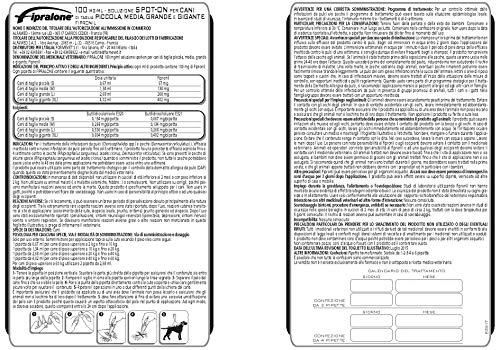 Fipralone, Spot On Pipetas anti pulgas y garrapatas para perros gigantes, 4 pipetas