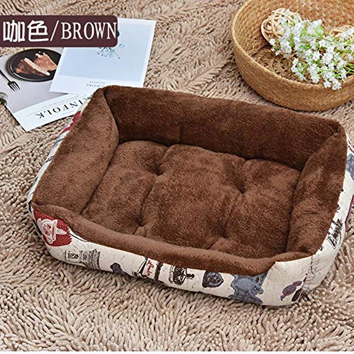 FISH4 Camas Blandas para Perros Sofá Cama de Lana cálida para Perros pequeños Cama para Perros Grandes Golden Retriever Productos para Mascotas Husky Tamaño XS a XL, Gris, 80X60X15Cm