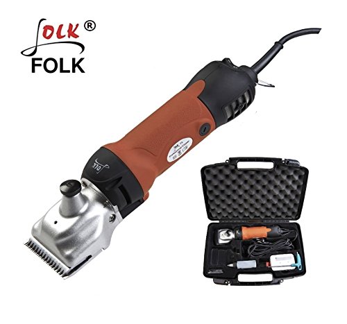 Folk Esquiladora Profesional Modelo FL8 500W Esquiladora Trasquilar peladora - Garantía 2 años, Servicio técnico y Recambios, Perros, mulos, Burro, Caballo (A - Sin Accesorios Extras)