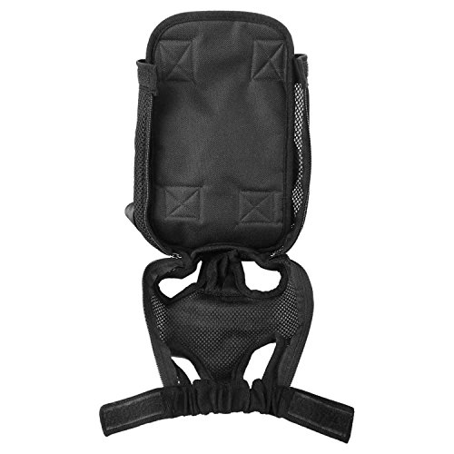 FONLAM Bolso Frontal Perro Gato Mochila Transportin Portátil Cachorro Mascota con Hombreras Tirantes Ajustables Entrepiernas de Malla (M(2.5-3.5KG), Negro)