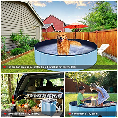 Forever Speed Piscina Piscina de baño Plegable Piscina para Perros La Piscina de Perro Perro Piscina Pet Piscina 80*20cm Azul