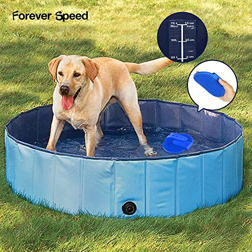 Forever Speed Piscina Piscina de baño Plegable Piscina para Perros La Piscina de Perro Perro Piscina Pet Piscina 80*20cm Azul